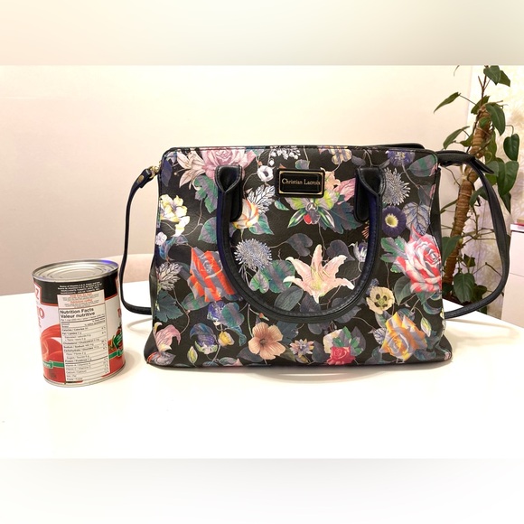 Christian Lacroix black floral vegan leather bag - Picture 8 of 10